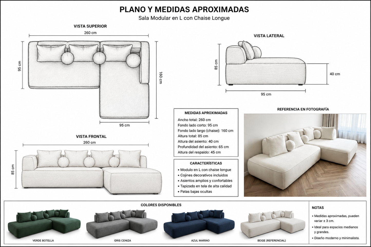 Sofa Modelo Alma | Mublia Home