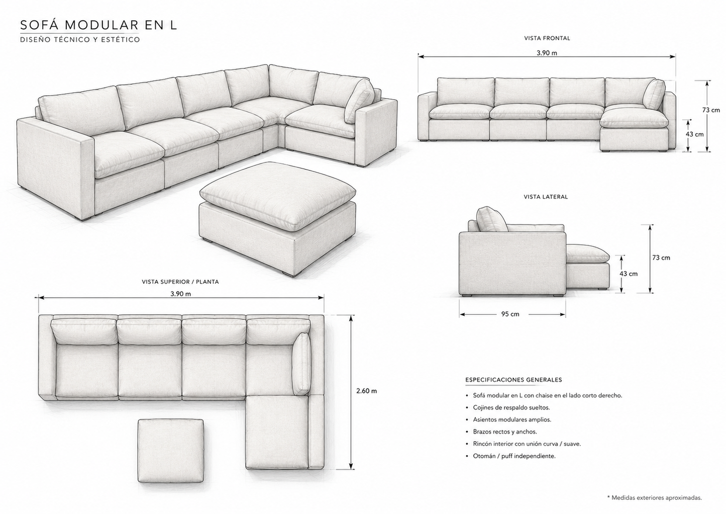 Sofa Modelo BEN| Mublia Home