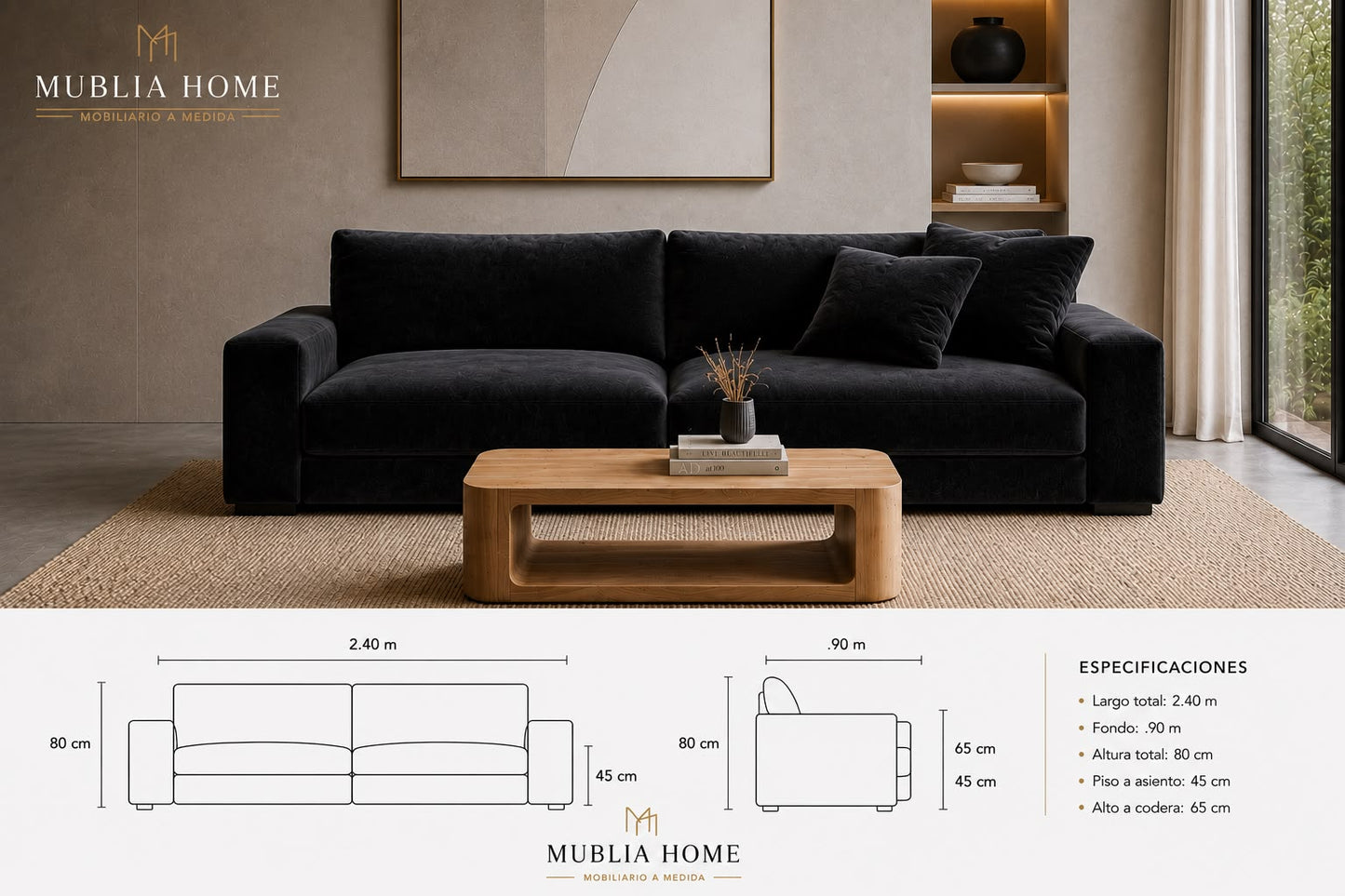 Sala modelo Siena| Mublia Home