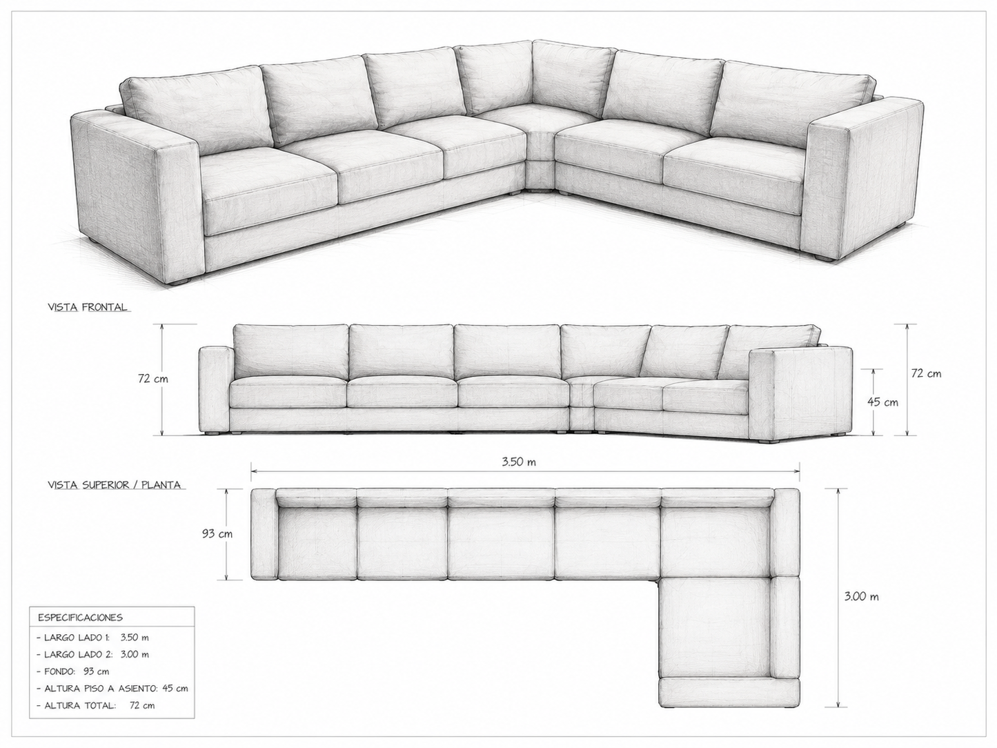 Sofa Modelo Vega | Mublia Home