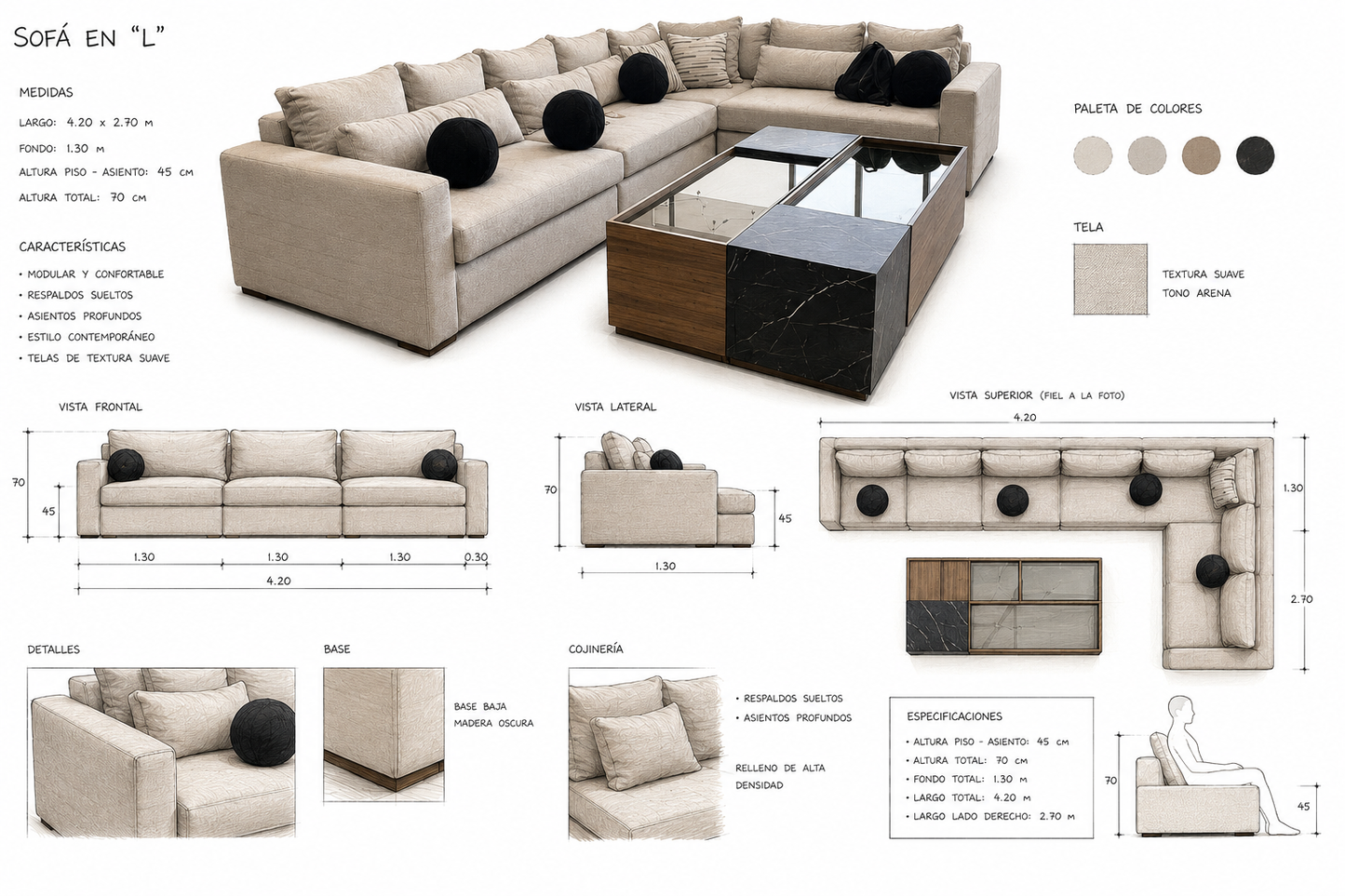 Sofa Modelo Teresa | Mublia Home